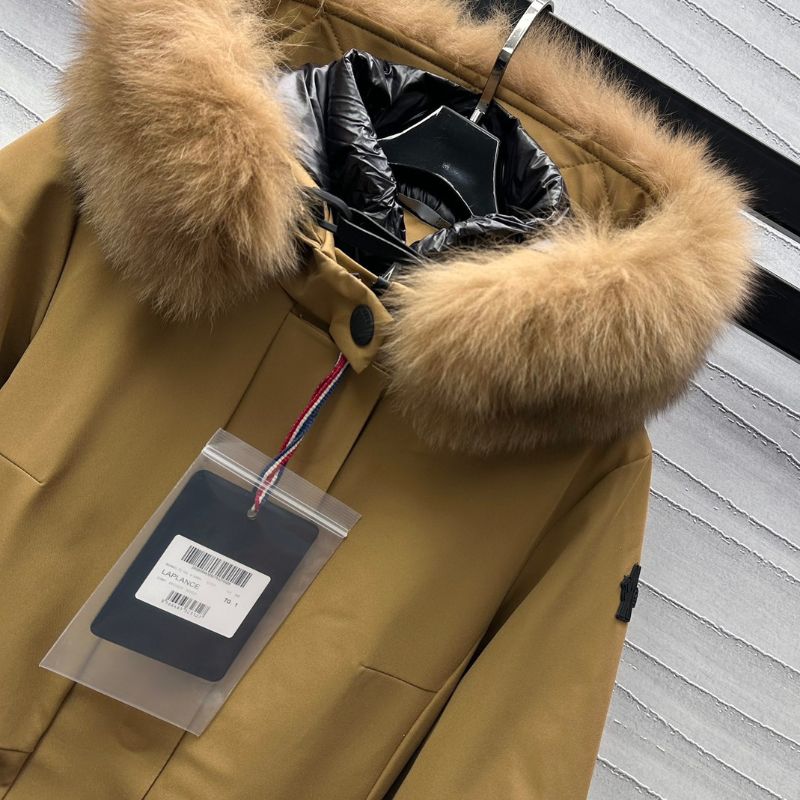 Moncler Hooded Down Jacket with Removable Fox Fur Collar