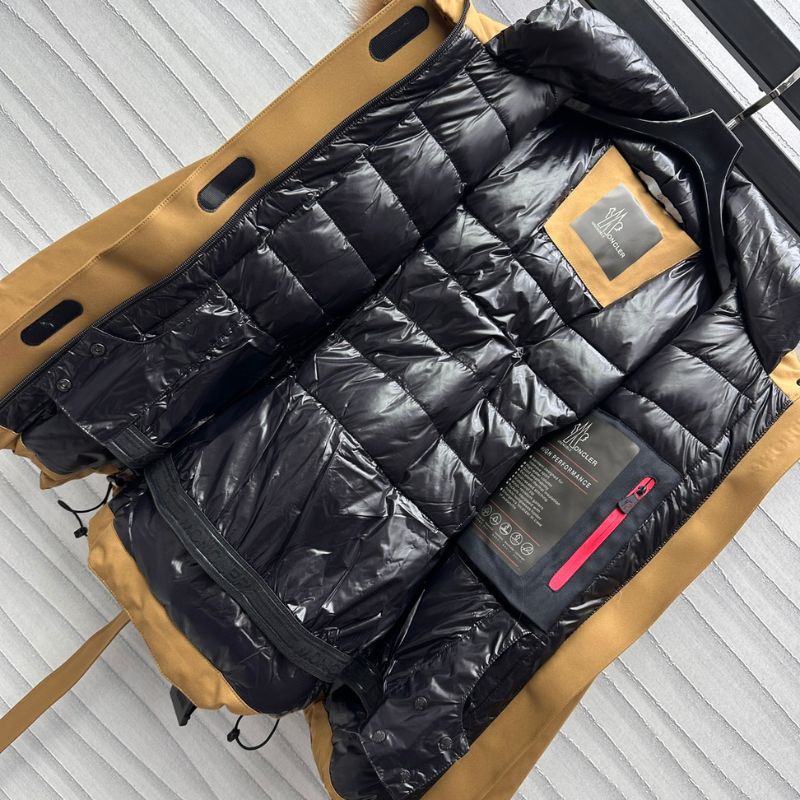 Moncler Hooded Down Jacket with Removable Fox Fur Collar