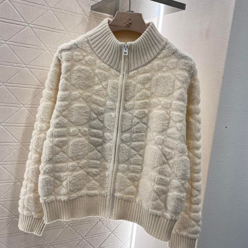 Dior Raglan Embroidered Knitted Cardigan