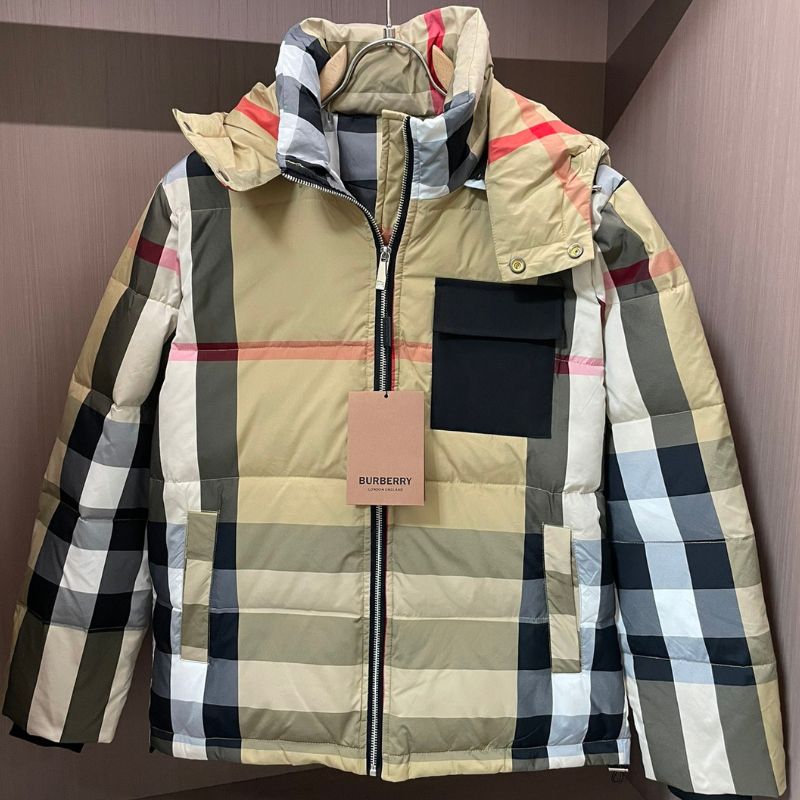 Burberry Down Jacket with Stand Collar