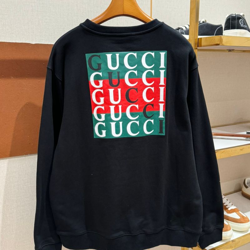 Gucci Double G Letter Print Round Neck Sweatshirt