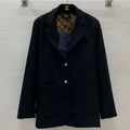 LV Monogram Stripe Stand Collar Windbreaker Coat