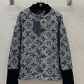 LV Monogram Logo Stand Collar Jacket