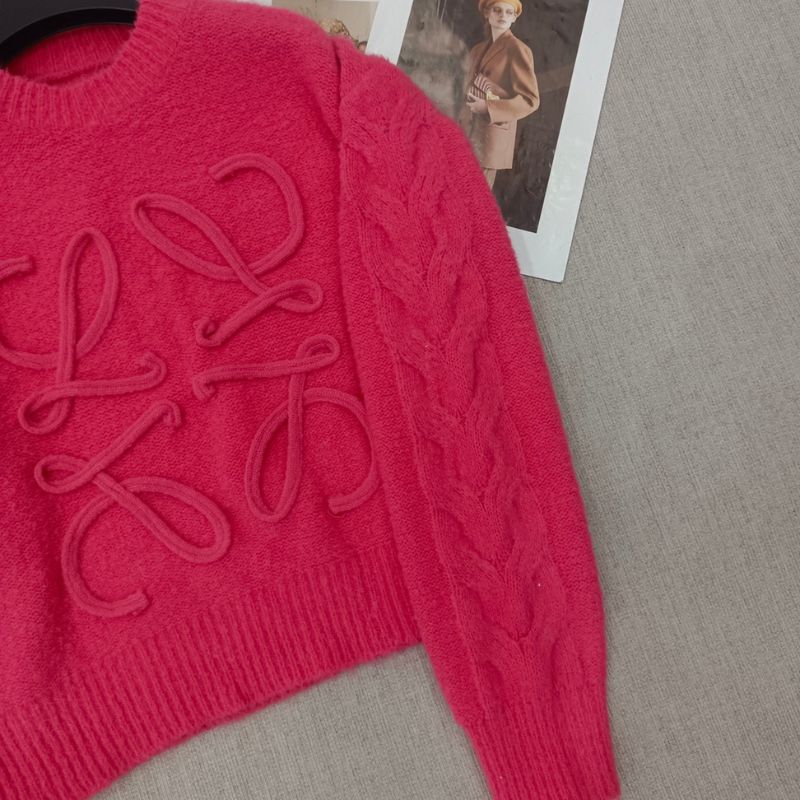 Loewe Tang Yan Mohair Logo Knit Sweater