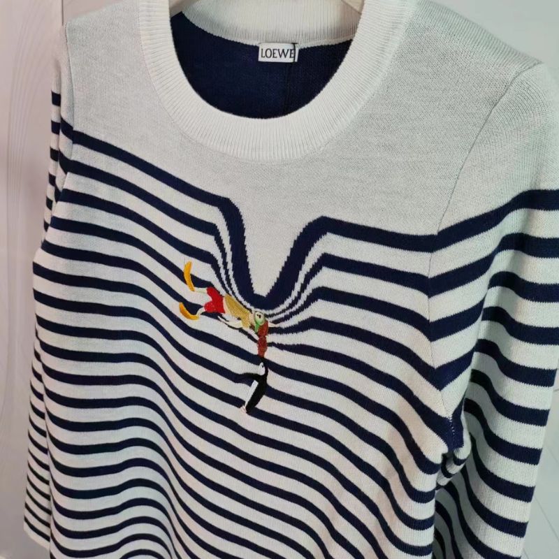 Loewe Suna Fujita Penguin Striped Sweater