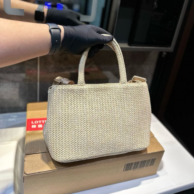 Prada Raffia Woven Handbag Shoulder Bag