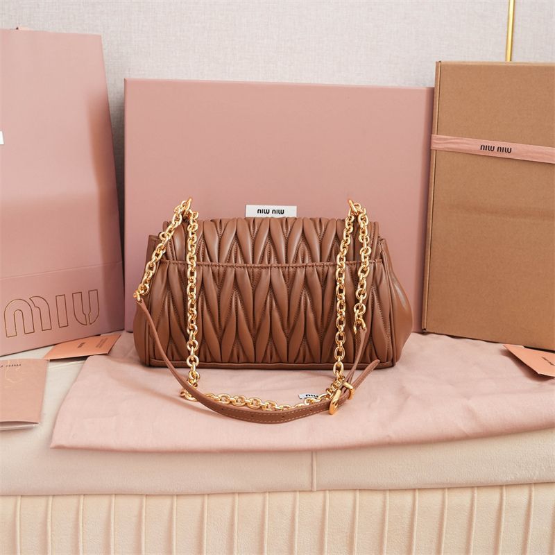 Miu Miu Matelasse Leather Shoulder Bag