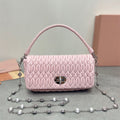 Miu Miu Crystal Embellished Leather Crossbody Bag