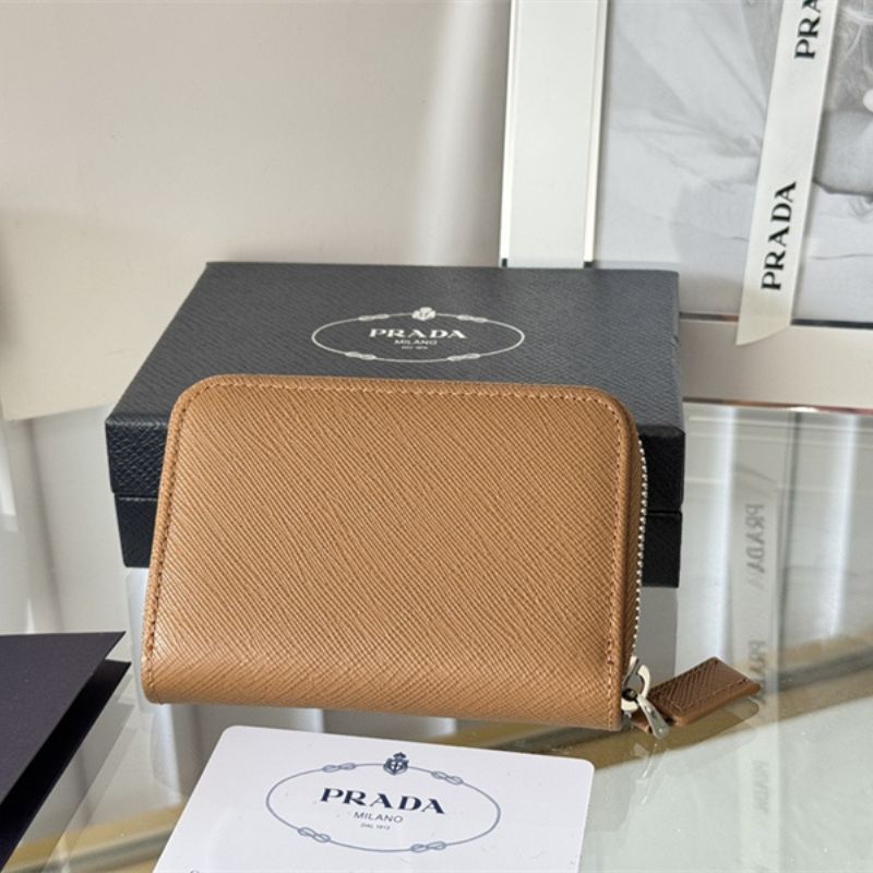 Prada Round Zipper Coin Purse Saffiano