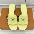 Louis Vuitton Isola Heel Mule yellow Sandal