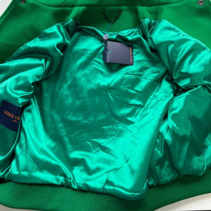 LV Varsity Green and White Jacket