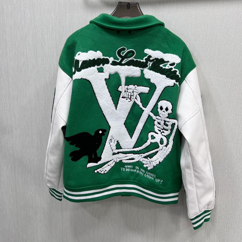 LV Varsity Green and White Jacket