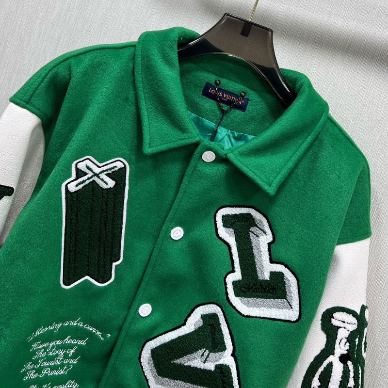 LV Varsity Green and White Jacket