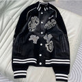 Men’s LV Black Leather Varsity Jacket